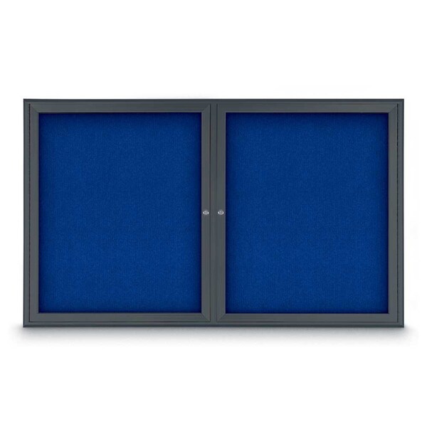 Sliding Door Indoor Enclosed Corkboard, 9
